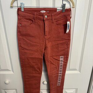 NWT Old Navy Rockstar Super Skinny Jeans, Burnt Orange, Size 4